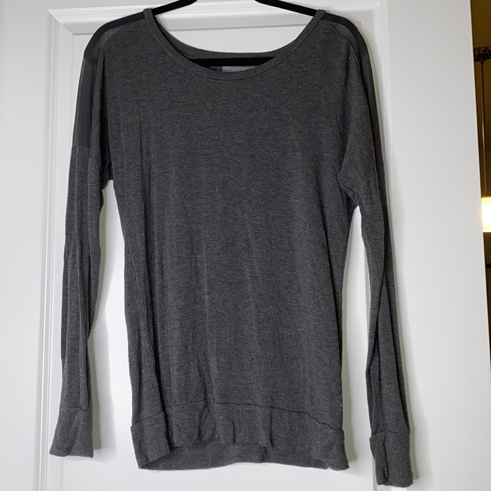 Mesh stripe Womens long sleeve